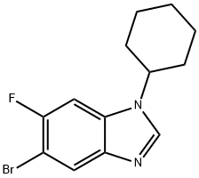 5-BroMo-1-cyclohexyl-6-fluorobenziMidazole Structure