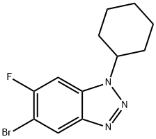 5-BroMo-1-cyclohexyl-6-fluoro-1,2,3-benzotriazole Structure