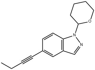 5-(But-1-yn-1-yl)-1-(tetrahydro-2H-pyran-2-yl)-1H-indazole Structure