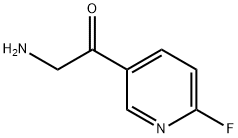 Ethanone, 2-amino-1-(6-fluoro-3-pyridinyl)- (9CI) 구조식 이미지