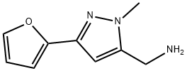 (3-(Furan-2-yl)-1-methyl-1H-pyrazol-5-yl)methanamine Structure