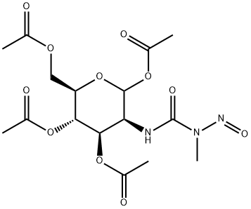 2-(3-Methyl-3-nitrosoureido)-2-deoxy-D-mannopyranose 1,3,4,6-tetraacetate 구조식 이미지