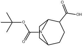8-Azabicyclo[3.2.1]octane-2,8-dicarboxylic acid, 8-(1,1-dimethylethyl) ester Structure