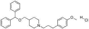 4-[(디페닐메톡시)메틸]-1-[3-(4-메톡시페닐)프로필]-피페리딘염산염 구조식 이미지