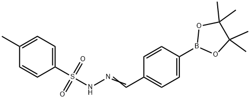 4-Methyl-N'-[(1E)-[4-(tetramethyl-1,3,2-dioxaborolan-2-yl)phenyl]methylidene]benzene-1-sulfono Structure