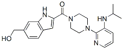 Piperazine, 1-[[6-(hydroxymethyl)-1H-indol-2-yl]carbonyl]-4-[3-[(1-met hylethyl)amino]-2-pyridinyl]- Structure