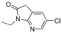 2H-Pyrrolo[2,3-b]pyridin-2-one, 5-chloro-1-ethyl-1,3-dihydro- Structure