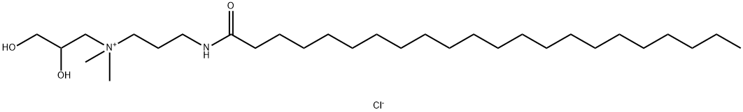 1-Propanaminium, 2,3-dihydroxy-N,N-dimethyl-N-3-(1-oxodocosyl)aminopropyl-, chloride Structure