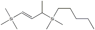 1-Trimethylsilyl-3-(dimethyl-n-pentylsilyl)but-1-ene Structure