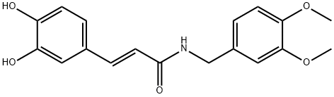 (E)-3-(3,4-디히드록시페닐)-N-(3,4-디메톡시벤질)프로펜아미드 구조식 이미지