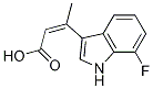 2-Butenoic acid, 3-(7-fluoro-1H-indol-3-yl)- Structure