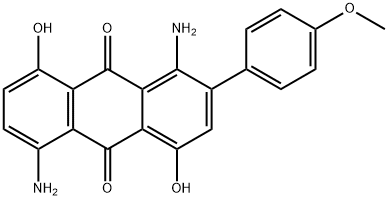 1,5-diamino-4,8-dihydroxy-2-(4-methoxyphenyl)anthraquinone Structure