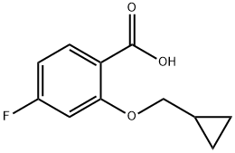 2-Cyclopropylmethoxy-4-fluoro-benzoic acid Structure
