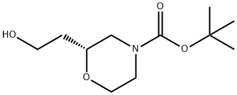 (R)-TERT-BUTYL-2-(2-HYDROXYETHYL)MORPHOLINE-4-CARBOXYLATE 구조식 이미지