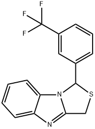 1H,3H-Thiazolo[3,4-a]benzimidazole, 1-[3-(trifluoromethyl)phenyl]- Structure