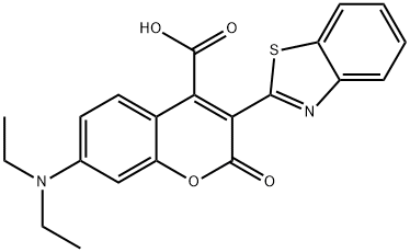 3-(2-BENZOTHIAZOLYL)-7-(DIETHYLAMINO)COUMARIN-4-CARBOXYLIC ACID Structure