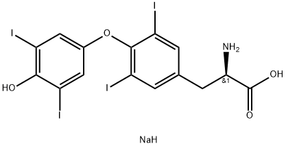 D-Thyroxine monosodium salt 구조식 이미지