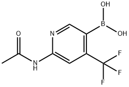 6-아세타미도-4-(트리플루오로메틸)피리딘-3-일보론산 구조식 이미지