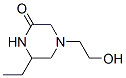 피페라지논,6-에틸-4-(2-하이드록시에틸)-(9CI) 구조식 이미지