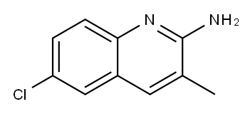 2-AMINO-6-CHLORO-3-METHYLQUINOLINE 구조식 이미지