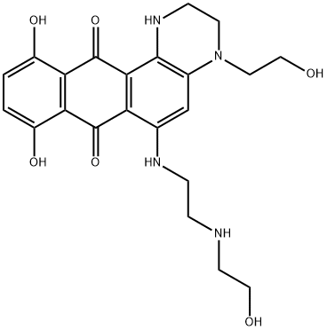 8,11-dihydroxy-4-(2-hydroxyethyl)-6-((2-((2-hydroxyethyl)amino)ethyl)amino)-1,2,3,4,7,12-hexahydronaphtho(2,3-f)quinoxaline-7,12-dione Structure