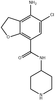4-aMino-5-chloro-2,3-dihydro-N-4-piperidinyl-7-BenzofurancarboxaMide 구조식 이미지