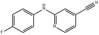 2-[(4-플루오로페닐)아미노]이소니코티노니트릴2-[(4-플루오로페닐)아미노]이소니코티노니트릴 구조식 이미지
