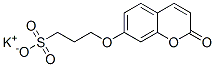 potassium 3-[(2-oxo-2H-1-benzopyran-7-yl)oxy]propanesulphonate  구조식 이미지