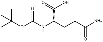 N-(tert-Butoxycarbonyl)-L-glutamine 구조식 이미지