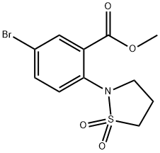 메틸5-브로모-2-(1,1-디옥소이소티아졸리딘-2-일)벤조에이트 구조식 이미지