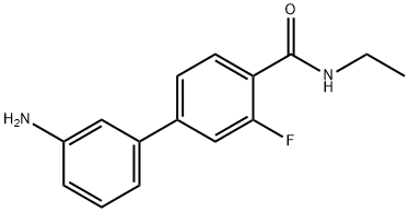 4-(3-아미노페닐)-N-에틸-2-플루오로벤자미드 구조식 이미지