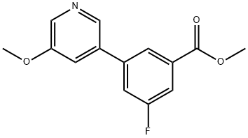 Methyl 3-fluoro-5-(5-Methoxypyridin-3-yl)benzoate Structure