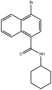 4-BroMo-N-cyclohexylnaphthalene-1-carboxaMide Structure