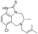 4,5,6,7-Tetrahydro-5α-methyl-6-(3-methyl-2-butenyl)-8-chloroimidazo[4,5,1-jk][1,4]benzodiazepine-2(1H)-thione 구조식 이미지