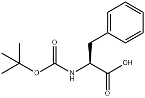 N-(tert-Butoxycarbonyl)-L-phenylalanine 구조식 이미지