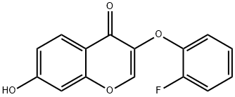 3-(2-fluorophenoxy)-7-hydroxy-4h-1-benzopyran-4-on 구조식 이미지