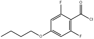 4-Butoxy-2,6-difluorobenzoylchloride Structure