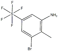 3-Bromo-2-methyl-5-(pentafluorosulfur)aniline 구조식 이미지