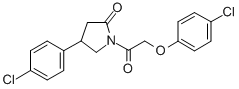 1-((4-Chlorophenoxy)acetyl)-4-(4-chlorophenyl)-2-pyrrolidinone 구조식 이미지