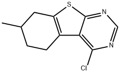 4-CHLORO-7-METHYL-5,6,7,8-TETRAHYDRO[1]BENZOTHIENO[2,3-D]PYRIMIDINE Structure