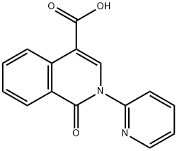 1-Oxo-2-pyridin-2-yl-1,2-dihydroisoquinoline-4-carboxylic acid 구조식 이미지