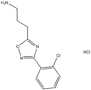 3-(3-(2-Chlorophenyl)-1,2,4-oxadiazol-5-yl)propan-1-amine hydrochloride 구조식 이미지