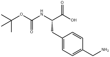 (2S)-3-[4-(아미노메틸)페닐]-2-[(tert-부톡시카르보닐)아미노]프로판산 구조식 이미지