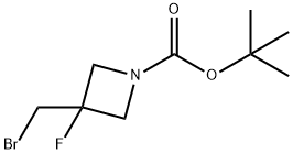 tert-butyl 3-(bromomethyl)-3-fluoroazetidine-1-carboxylate 구조식 이미지