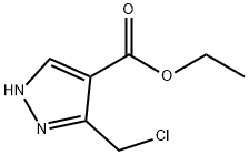 ETHYL 3-CHLOROMETHYL-1H-PYRAZOLE-4-CARB& 구조식 이미지