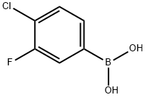 4-Chloro-3-fluorobenzeneboronic acid 구조식 이미지