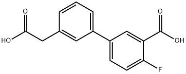 5-[3-(CarboxyMethyl)phenyl]-2-fluorobenzoic acid Structure