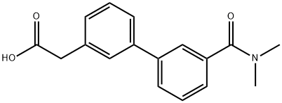 3-CarboxyMethyl-3'-(diMethylaMinocarbonyl)biphenyl Structure