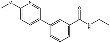N-에틸-3-(6-메톡시피리딘-3-일)벤자미드 구조식 이미지