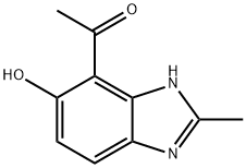 Ethanone, 1-(5-hydroxy-2-methyl-1H-benzimidazol-4-yl)- (9CI) 구조식 이미지